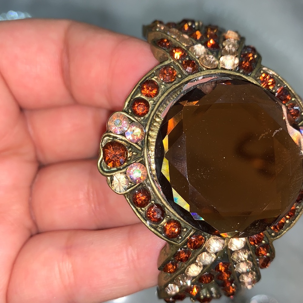 Amber Rhinestone Bangle - Picture 8 of 8